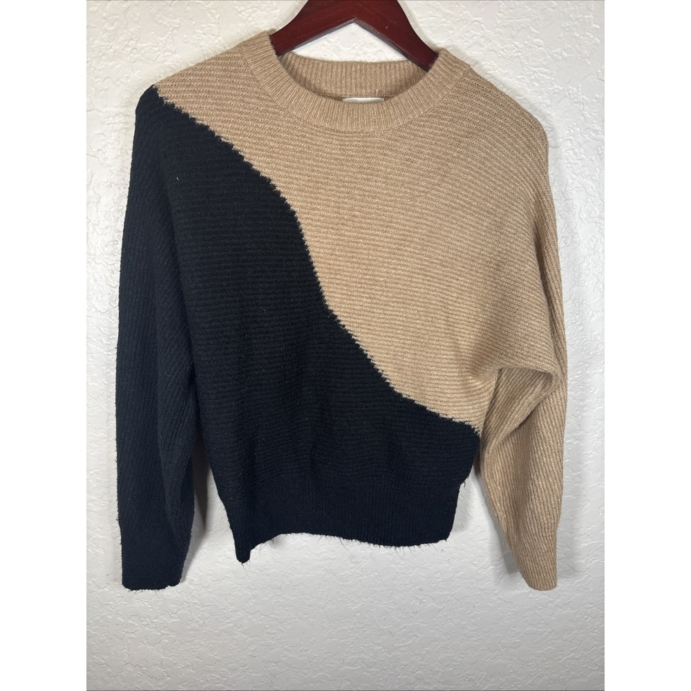 Blu Pepper Womens Sweater Sz L‎ Warm Long Sleeve Colorblock Pullover, Medium Fit